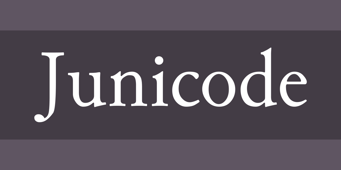 Przykład czcionki Junicode